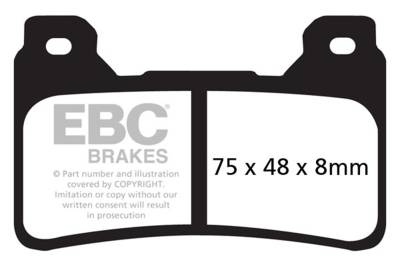EBC Motorcycle Brakes - EBC Motorcycle Brakes EPFA390HH EPFA Extreme Pro Sintered Pads for 20 YZF-R1M