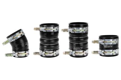 HPS Performance - HPS 57-1538-BLK Black Intercooler Hose Boots Kit for 03-04 Ford F350 Superduty