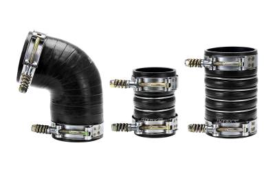 HPS Performance - HPS 57-1573-BLK Black Intercooler Hose Boots Kit for 06-10 LBZ LMM Duramax Dsl