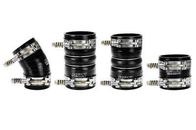 HPS Performance - HPS 57-1537-BLK Black Intercooler Hose Boots Kit for 05-07 Ford F250 Superduty