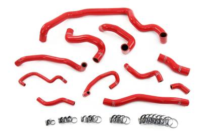 HPS Performance - HPS 57-1995-RED Red Silicone Full Hose Kit for 07-12 Mini Cooper N14 Manual