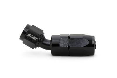 HPS Performance - HPS 250-3004 Compression DBL Swivel Hose End To AN -4 Female Alum Black 30-DEG