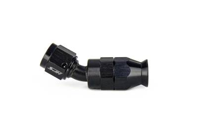HPS Performance - HPS 350-3004 Compression Hose End To -4AN Female for SS PTFE Alum Black 30-DEG