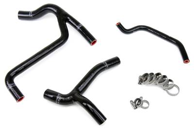 HPS Performance - HPS 57-1243-BLK Black Silicone Radiator Hose Kit for 2009 Kawasaki KX450F
