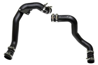 HPS Performance - HPS 17-145WB Black Hot/Cold Charge Pipe w/CAC Intercooler Boots 03-07 Ford F550