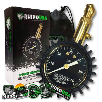 Rhino USA - Rhino USA RGAUG-060 Heavy Duty 60 PSI Tire Pressure Gauge