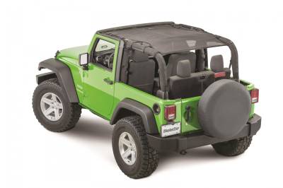 MasterTop - MasterTop 14221301 ShadeMaker Freedom Mesh Bimini Top Plus for 07-18 Jeep JK 2DR