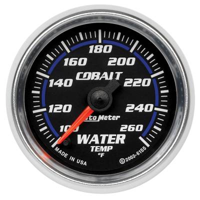 AutoMeter - AutoMeter 6155 Cobalt Water Temperature Gauge 100-260F 2-1/16" Stepper Motor