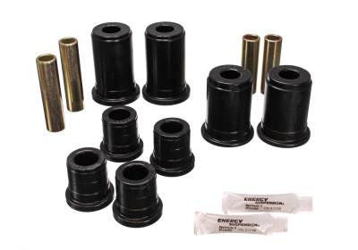 Energy Suspension - Energy Suspension 3.3147G Control Arm Bushing Set Front Polyurethane Black