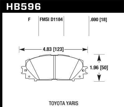 Hawk Performance - Hawk Performance HPS 5.0 High Performance Street Brake Pads HB596B.690