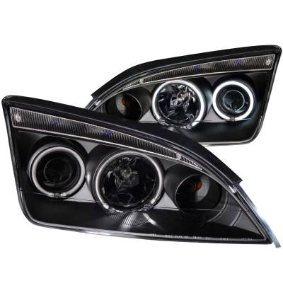 Anzo USA - Anzo USA 121198 Projector Headlight Set w/CCFL Halo Black for 05-06 Ford Focus
