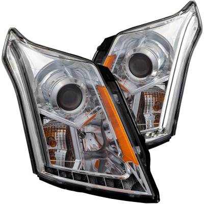 Anzo USA - Anzo USA Plank Style Projector Headlight Set Chrome Cadillac SRX 111307