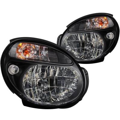 Anzo USA - Anzo 121121 Black Crystal Headlight Set for 02-03 Subaru Impreza