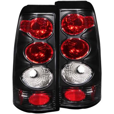Anzo USA - Anzo USA 211025 Black Euro Clear Lens Taillight Set Silverado/Sierra Trucks