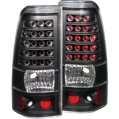 Anzo USA - Anzo USA Black LED Clear Lens Taillight Set Silverado/Sierra Trucks 311012