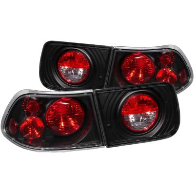 Anzo USA - Anzo USA Black Euro Clear Lens Taillight Set Honda Civic Coupe 221062
