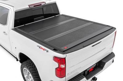 Rough Country Suspension Systems - Rough Country 47120580B Lo-Pro Hard Folding Tonneau Cover for Silv/Sierra 5.10'