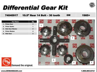 American Axle & Manufacturing - American Axle 74040917 Spider & Pinion Gear Kit for Cadillac/Chevy/GMC