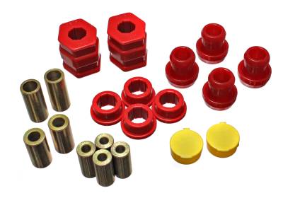 Energy Suspension - Energy Suspension 16.3114R Front Control Arm Bushing Set Red for 96-98 Civic