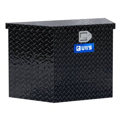 UWS - UWS EC20402 Gloss Black Aluminum 34" Trailer Tongue Box Heavy Packaging
