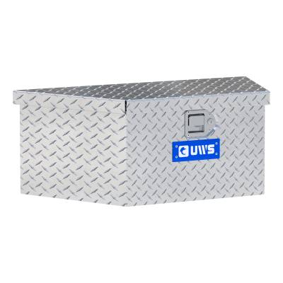 UWS - Bright Aluminum 34" Trailer Tongue Box w/Low Profile Heavy Packaging