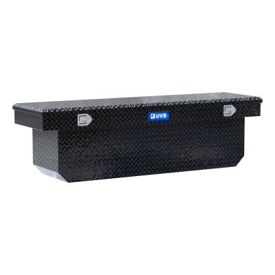 UWS - UWS TBSD-72-A-BLK Gloss Black Aluminum 72" Deep Angled Crossover Truck Tool Box