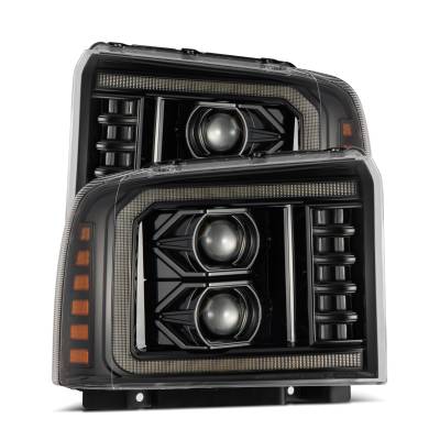 AlphaRex - AlphaRex 880316 Alpha Black LED Projector Headlights for 05-07 Ford Super Duty