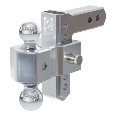 CURT - CURT 45363 AlumaLite Adjustable Aluminum Hitch w/Dual Ball 5.5" Drop
