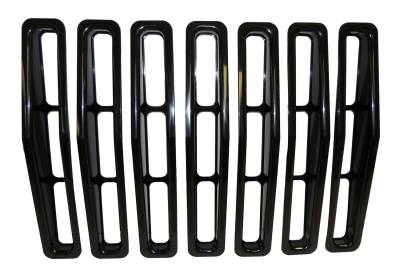 RT Offroad - RT Offroad RT26031 7Pc Black Grille Insert Set for 87-95 Jeep Wrangler YJ