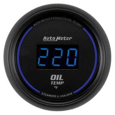 AutoMeter - AutoMeter 6948 Cobalt Digital Oil Temperature Gauge 0-340-DEG F 2-1/16"