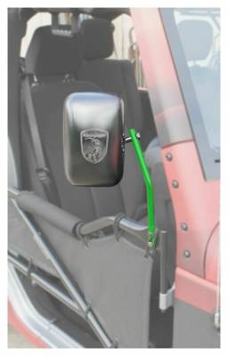 Steinjager - Steinjager Tube Door Side Mirror Kit-Neon Green for Wrangler JK J0043784