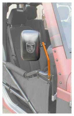 Steinjager - Steinjager Tube Door Side Mirror Kit-Orange for Wrangler JK J0043779
