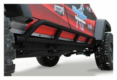 Steinjager - Steinjager Bare Knuckles Rock Sliders Black for Wrangler JK 4DR J0043899