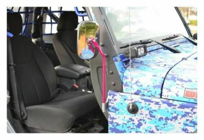 Steinjager - Steinjager Value Door Hinge Side Mirror Kit-Hot Pink for Jeep JK J0046502