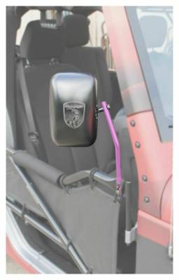 Steinjager - Steinjager Tube Door Side Mirror Kit-Pinky for Wrangler JK J0043785