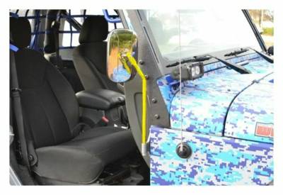 Steinjager - Steinjager Value Door Hinge Side Mirror Kit-Neon Yellow for Jeep JK J0046500