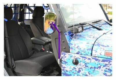 Steinjager - Steinjager Value Door Hinge Side Mirror Kit-Sinbad Purple for Jeep JK J0043540