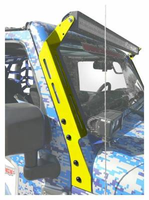 Steinjager - Steinjager 50" Upper Windshield Light Bracket Kit-Yellow for Jeep JK J0047373