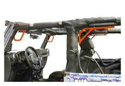 Steinjager - Steinjager Front/Rear Rigid Grab Handles-Orange for Jeep JK 2DR J0044759