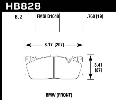 Hawk Performance - Hawk Performance HPS 5.0 High Performance Street Brake Pads HB828B.760