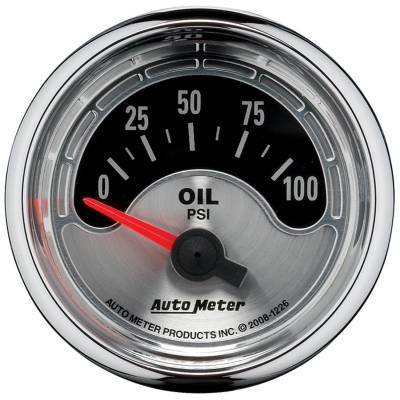 AutoMeter - AutoMeter 1226 Air Core American Muscle Oil Pressure Gauge 0-100Psi 2-1/16"