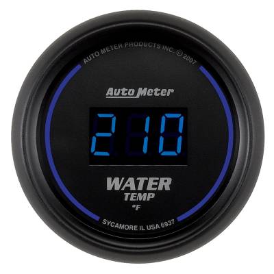 AutoMeter - AutoMeter 6937 Cobalt Digital Water Tachometer Gauge 0-340-DEG F 2-1/16"
