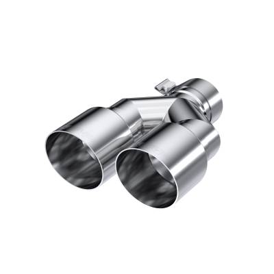 MBRP Exhaust - MBRP Exhaust T5170 T304 SS 2.5" Inlet Single Wall Angle Cut Dual 3.5" Outlet Tip