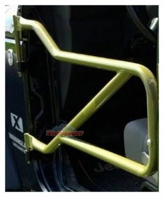 Steinjager - Steinjager Front Tubular Trail Doors-Locas Green for Wrangler JK J0040948