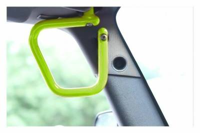 Steinjager - Steinjager Front Rigid Style Grab Handles-Gecko Green for Jeep JK J0046504
