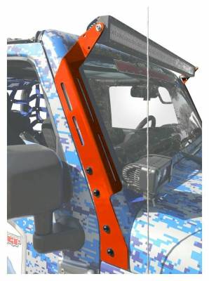 Steinjager - Steinjager 50" Upper Windshield Light Bracket Kit Red for Jeep JK J0047361