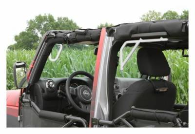 Steinjager - Steinjager Front/Rear Rigid Grab Handles-Cloud White for Jeep JK 4DR J0043594