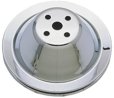 Trans-Dapt Performance - Trans-Dapt 9600 Water Pump Pulley 1 Groove 55-68 Chevy 283-350 Short Chrome