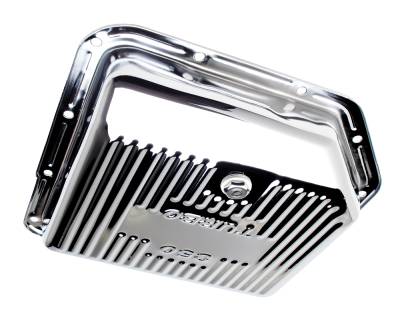 Trans-Dapt Performance - Trans-Dapt 9122 Chrome Trans. Pan Stock Capacity Stock Depth Finned BottomTH350