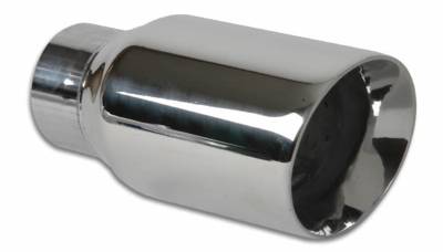 Vibrant Performance - Vibrant 1209 3" Round Stainless Steel Tip Double Wall Angle Cut